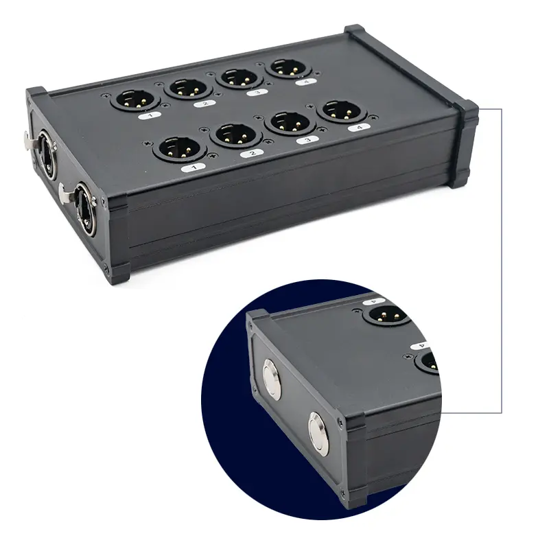 XLR/DMX/AES-EBU 至 Ethercon 相容於 RJ45 CAT5/CAT6 乙太網路擴充器，搭配電纜 JYBN