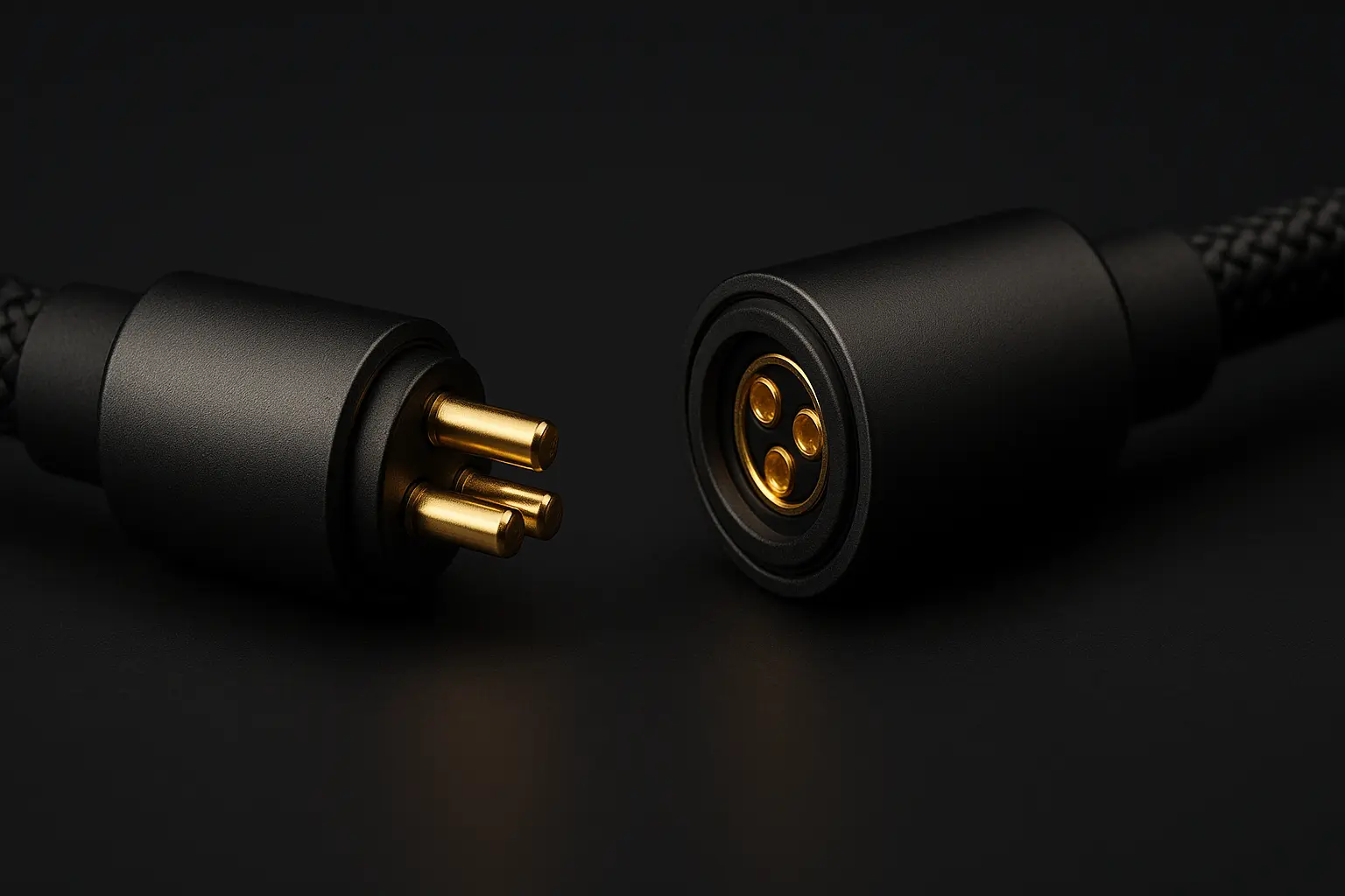 Close-up of a magnetic breakaway audio cable connector showing gold contacts..png