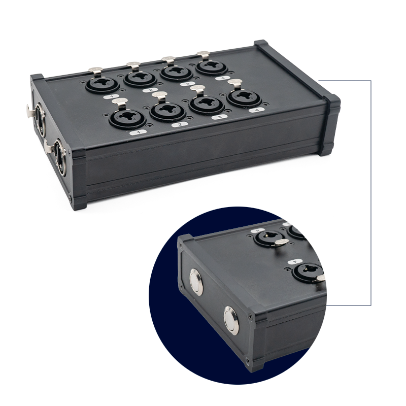 XLR/DMX/AES-EBU 至 Ethercon 相容於 RJ45 CAT5/CAT6 乙太網路擴充器，搭配電纜 JYBN