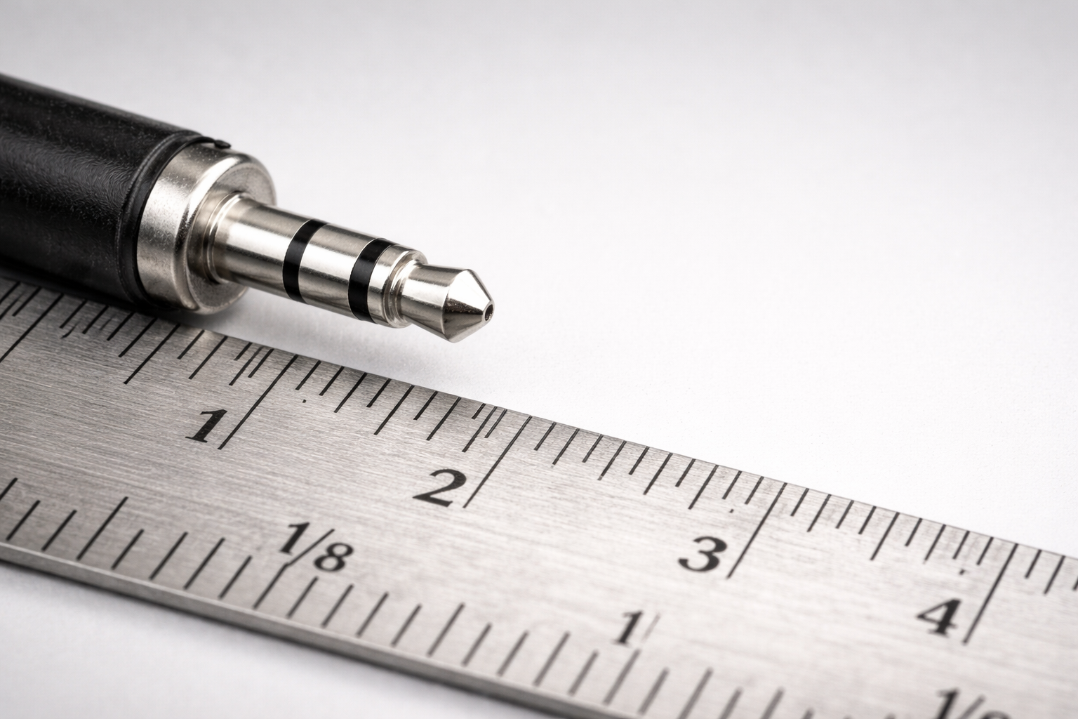 “3.5mm audio plug next to a ruler showing millimeter and inch scale”.png