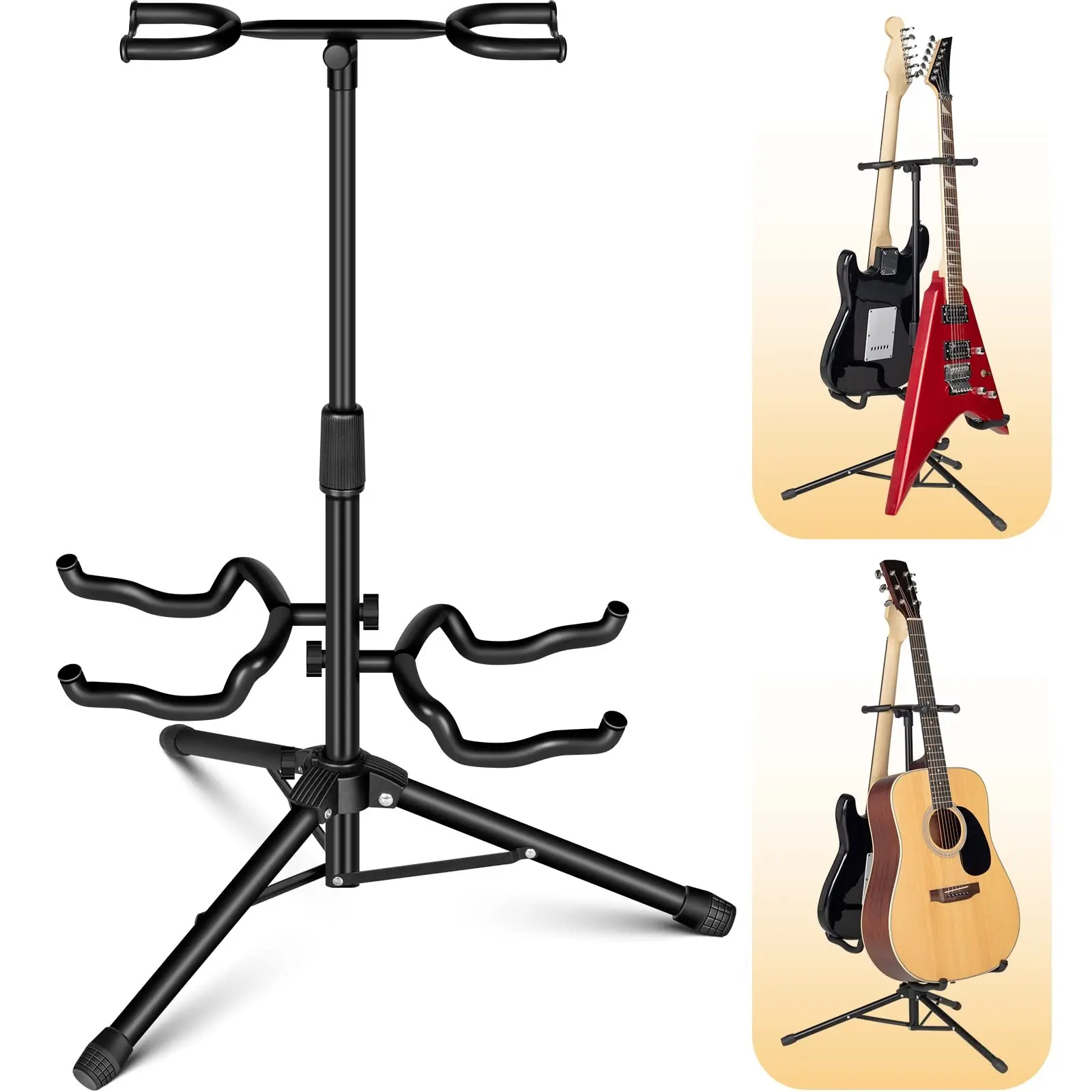 “A standard tripod guitar stand holding a Strat-style electric guitar in a clean studio setting.”.jpg
