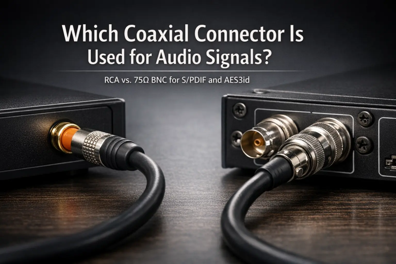 Which Coaxial Cable Connector Is Used for Audio Signals? (RCA vs. BNC Guide)