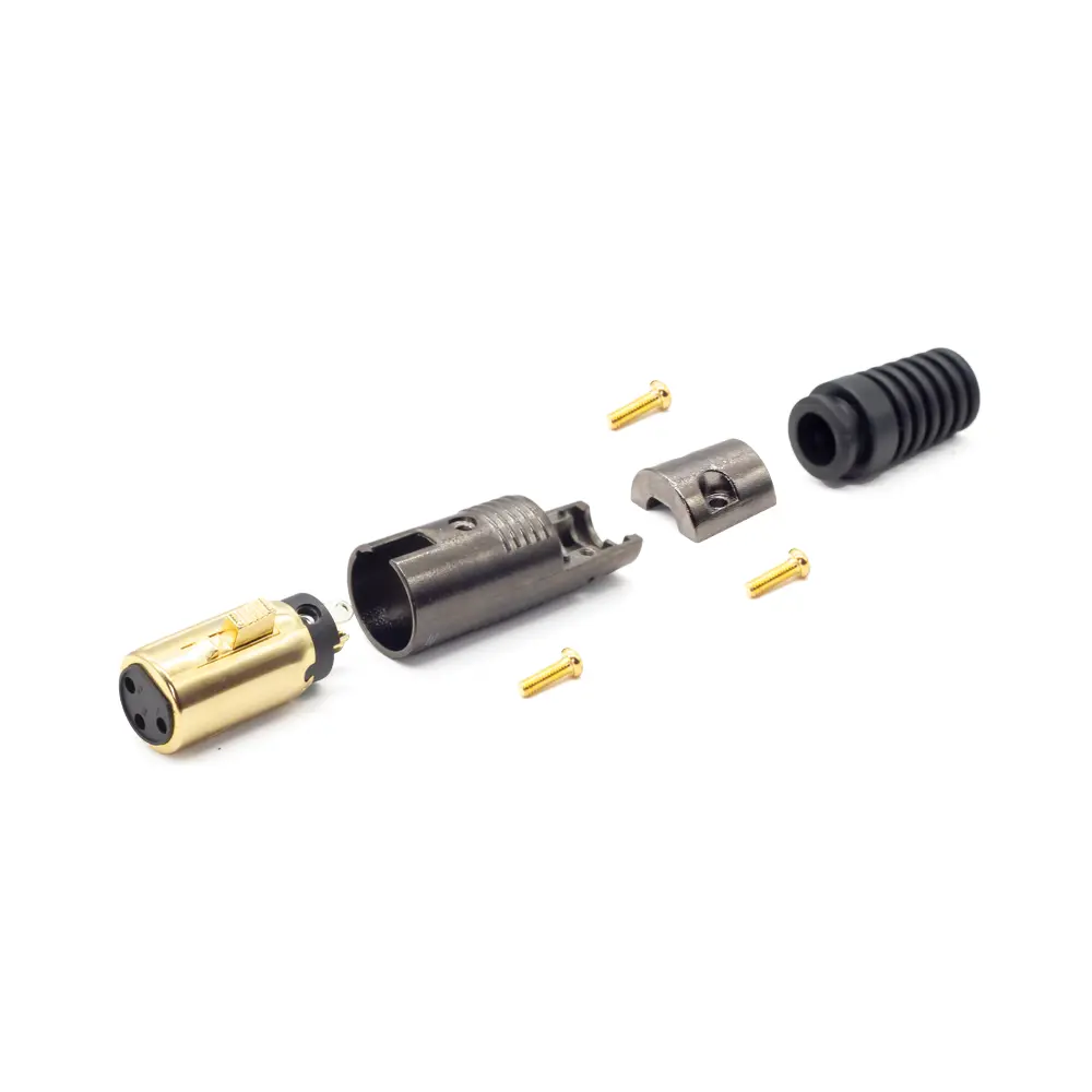 XLR 3-Pin Female Audio Connector JYA5053G/JYA5054G