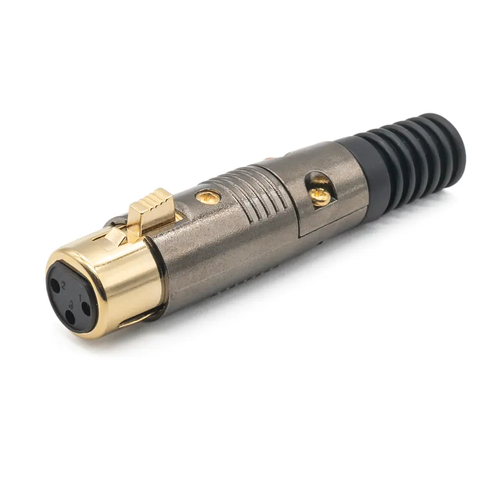 XLR 3-Pin Female Audio Connector JYA5053G/JYA5054G