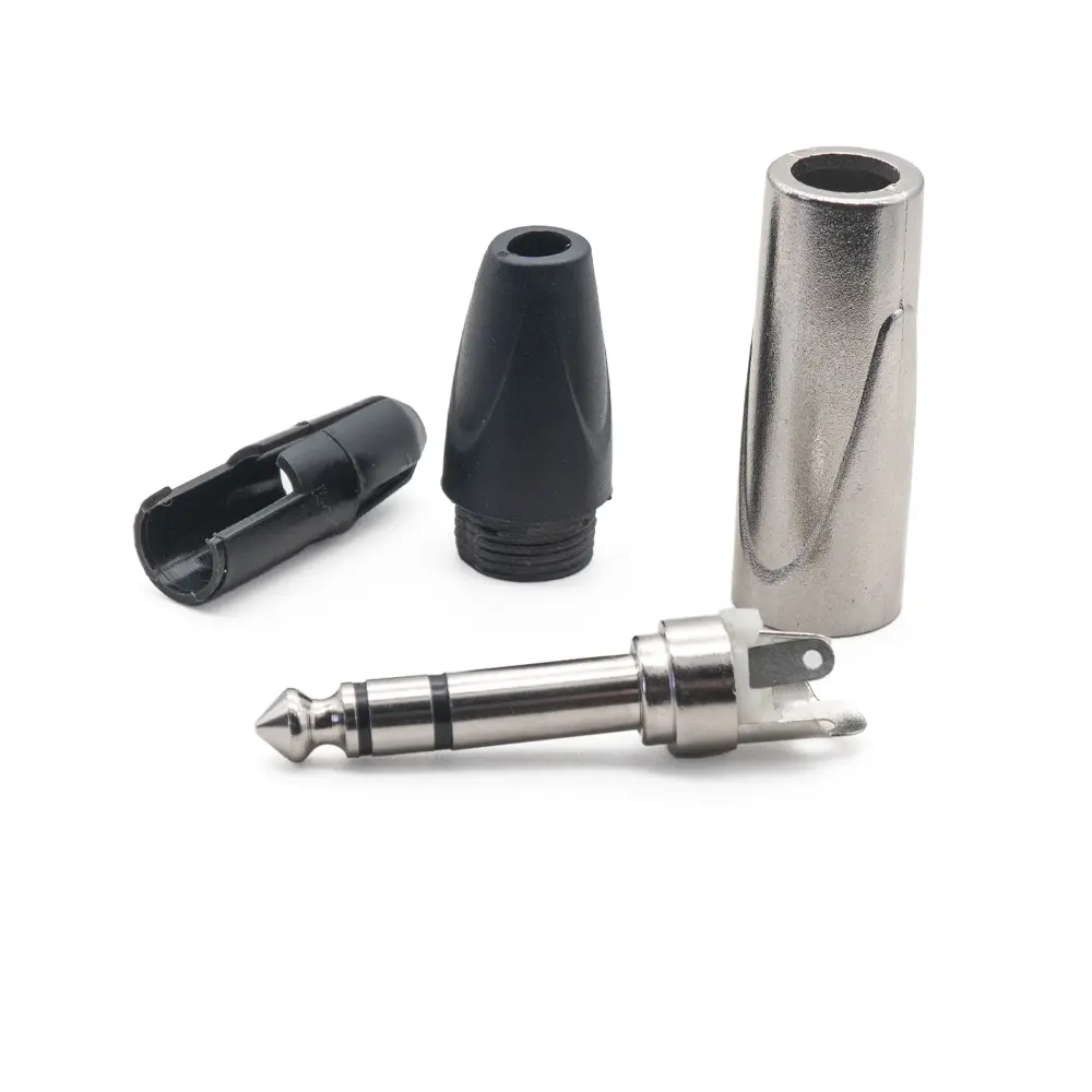 6.3mm straight stereo jack audio connector JYS08