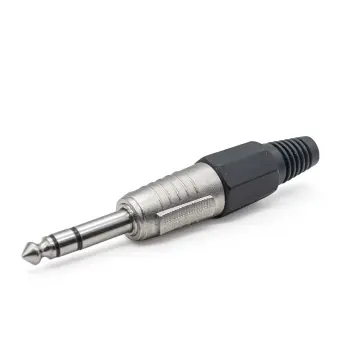 6.3mm 1/4” straight stereo jack audio...