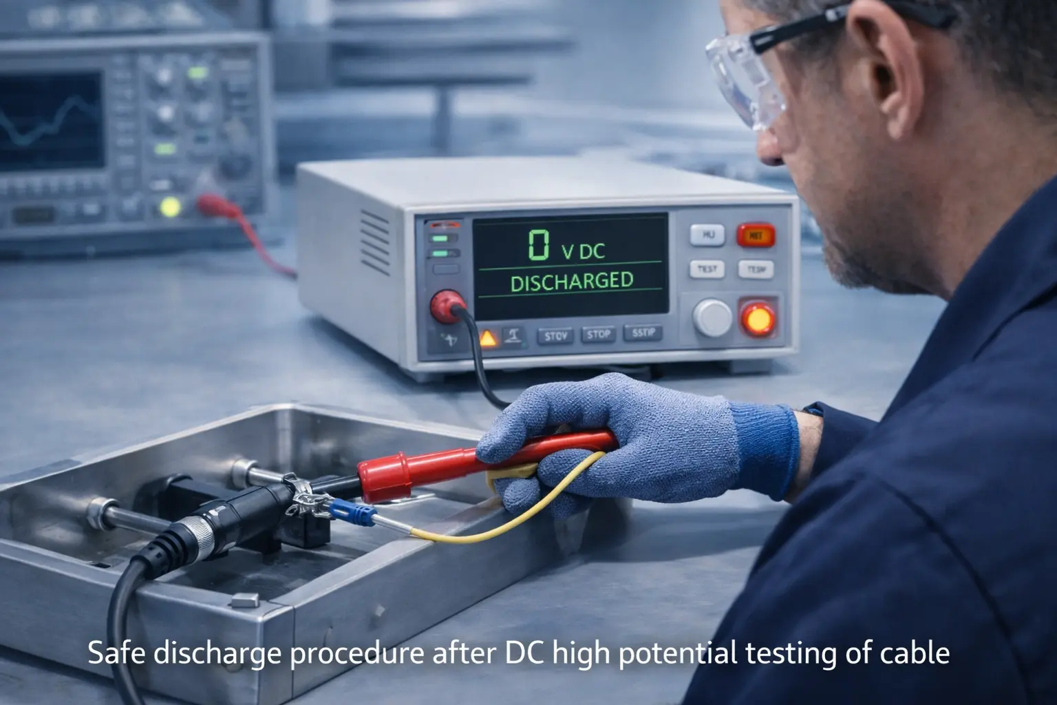 Safe discharge procedure after DC high potential testing of cable assemblies.png