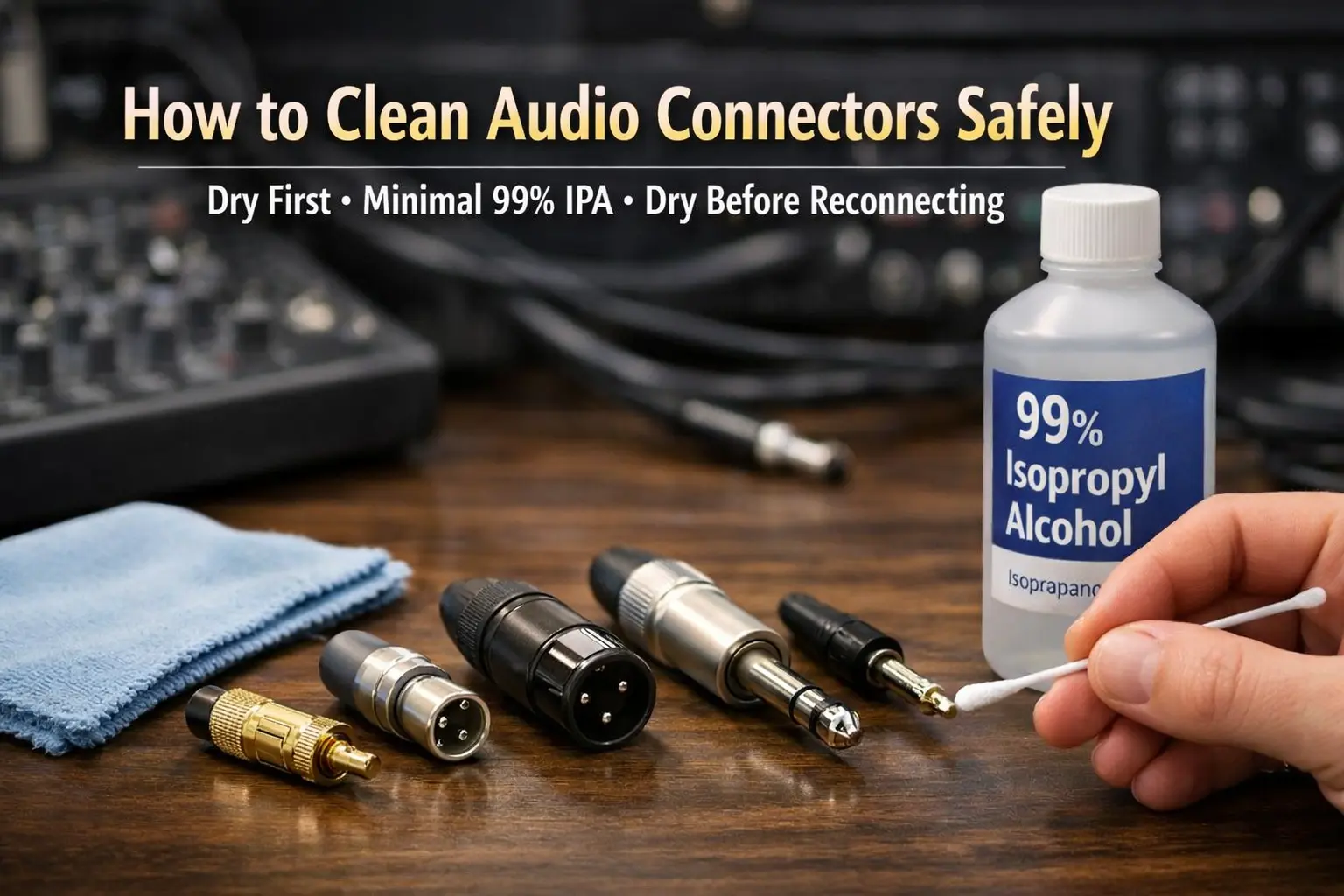 How to clean audio connectors?